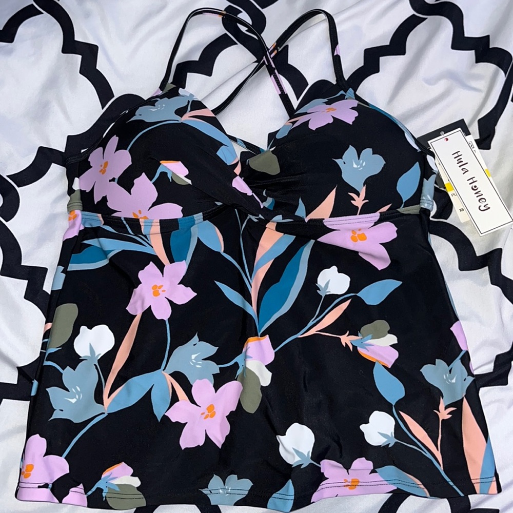 Hula Honey Floral Push Up Tankini